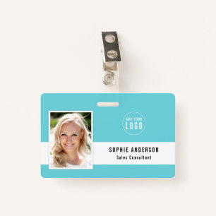 Editable Background Colour Add Your Logo Photo Nam ID Badge