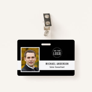 Editable Background Colour Add Your Logo Photo Nam ID Badge