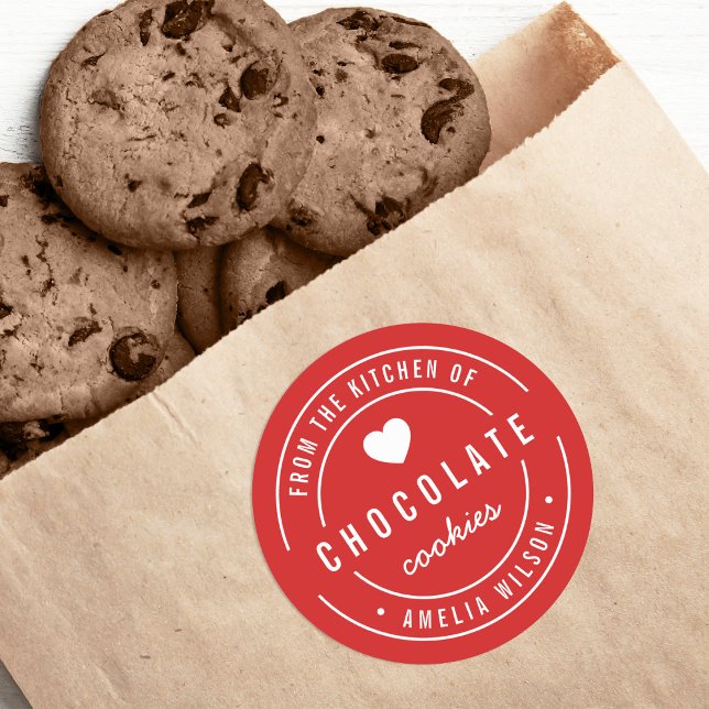 Editable Background Colour From the Kitchen of Classic Round Sticker (Creator Uploaded)