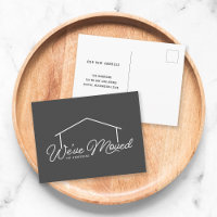 Editable Background Colour House We've Moved