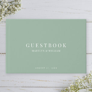 Editable Background Colour Modern Classic Wedding Guest Book