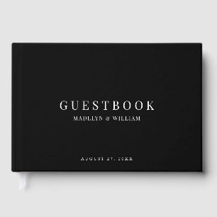 Editable Background Colour Modern Classic Wedding Guest Book
