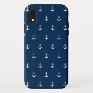 Editable Background Colour Nautical Anchor Case-Mate iPhone Case