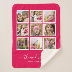 Editable Background Colour Photo Collage Script Sherpa Blanket