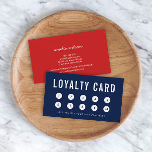 Editable Background Colour Simple Loyalty Card