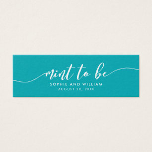 Editable Background Script Mint to Be Wedding