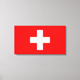 Editable Background, The Flag of Switzerland Canvas Print