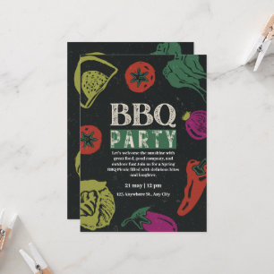 Editable Backyard BBQ Game Night Invitation 