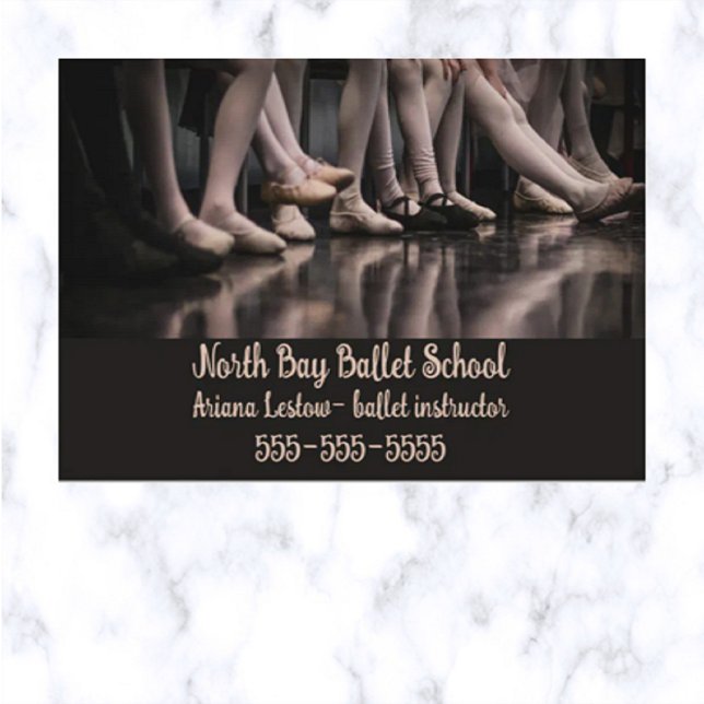 Editable Ballet Instructor  Business Card (Creator Uploaded)