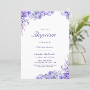 Editable Baptism Invitation, Custom Baptism Invita Invitation