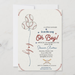 Editable Baseball Baby Shower Rookie Baby Sprinkle Invitation