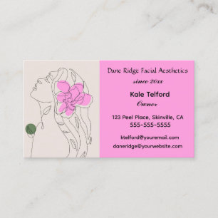 Editable Beauty Salon Facial Aesthetics  Business Card
