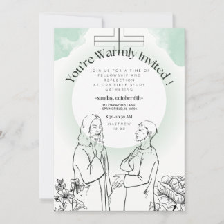 Editable bible verse Bible Study Invitation