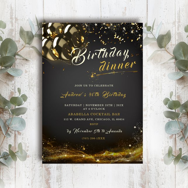 Editable Birthday Dinner Invitation (Creator Uploaded)