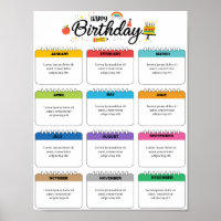 Editable Birthday Tracker template