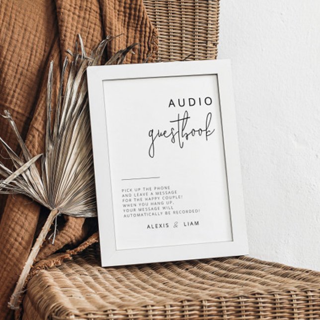 Editable Black and White Wedding Guestbook Sign (Creator Uploaded)