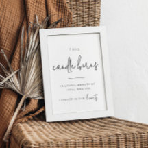 Editable Black and White Wedding Memorial Sign