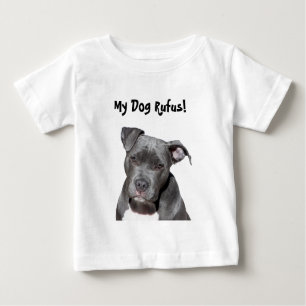 Editable Black Pitbull Baby T-Shirt
