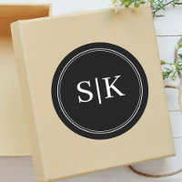 Editable Black White Combo Wedding Monogram