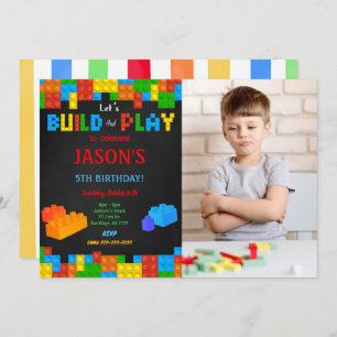 Editable Block Photo Invitation