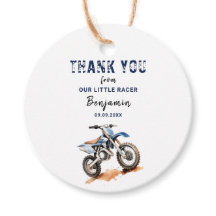 Editable Blue Dirt Bike Birthday Circle 