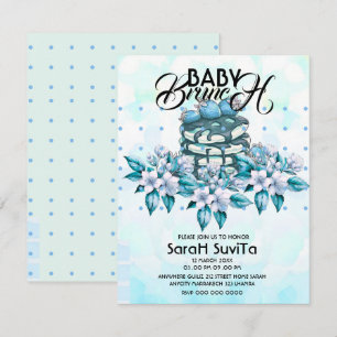 Editable Blueberry Baby Brunch Baby Shower Invitat Invitation