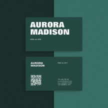 Editable Boho Business Card Template QR Code