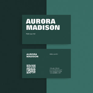 Editable Boho Business Card Template QR Code