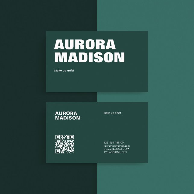 Editable Boho Business Card Template QR Code (Editable Boho Business Card Template QR Code)