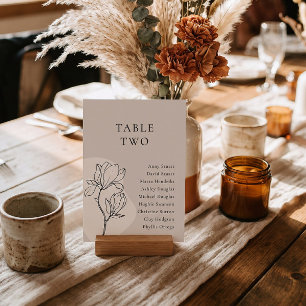 EDITABLE Boho Floral Table Number