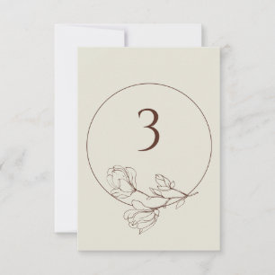 Editable Boho Floral Wedding Table Number