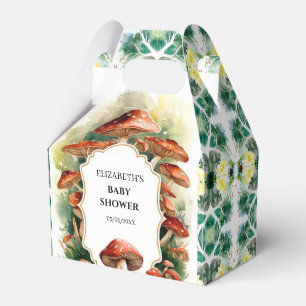 Editable Boho Mushroom Baby Shower Favour Box