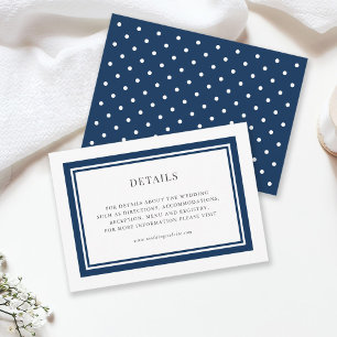 Editable Border Colour Wedding Details Enclosure Card