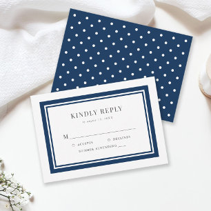 Editable Border Colour Wedding RSVP Card