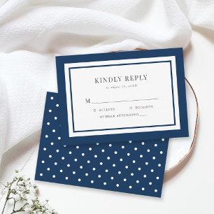 Editable Border Colour Wedding RSVP Card