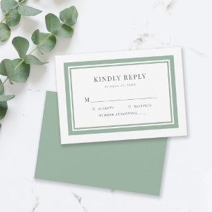 Editable Border Colour Wedding RSVP Card