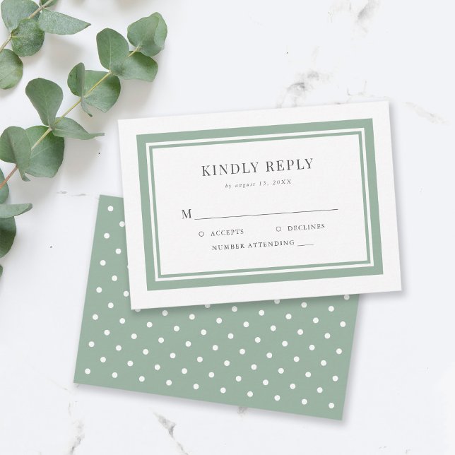 Editable Border Colour Wedding RSVP Card (Creator Uploaded)