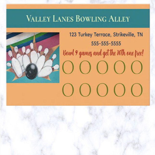 Editable Bowling Loyalty Card (Creator Uploaded)
