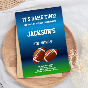 Editable Boys Game Day Sports Party Invite