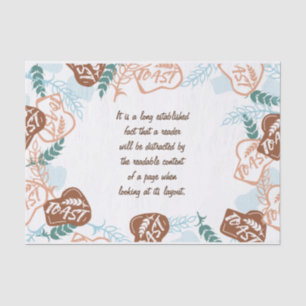 Editable bread toast quote tissue paper