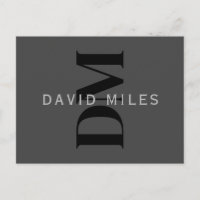 Editable Business Name (or any other text) Grey