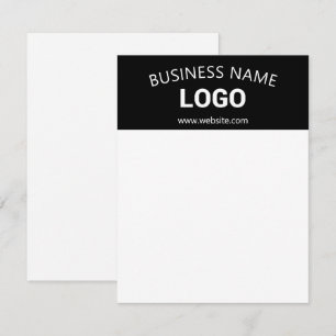 Editable Business Name, Website & Uploaded Logo Card