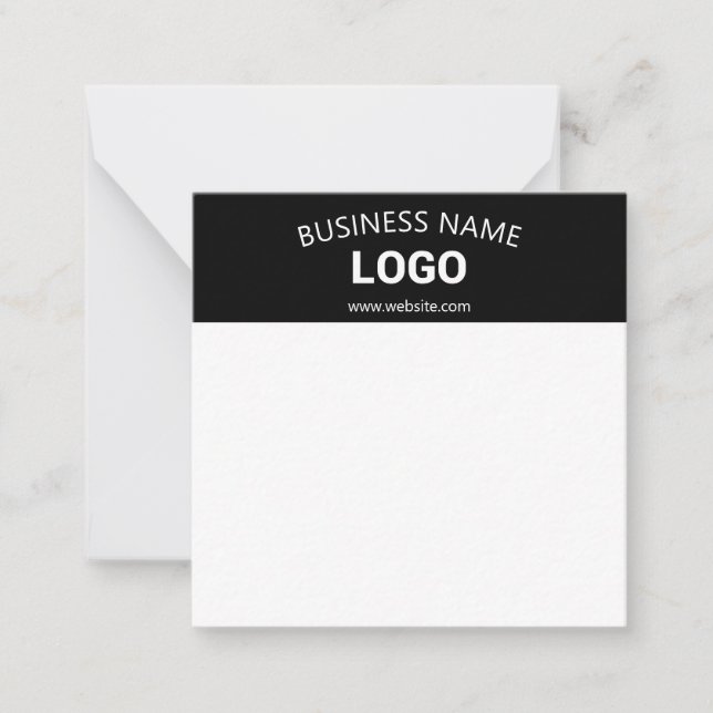 Editable Business Name, Website & Uploaded Logo Card (Front)