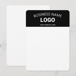 Editable Business Name, Website & Uploaded Logo Enclosure Card