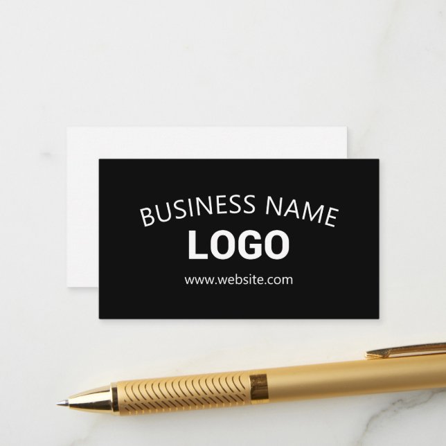 Editable Business Name, Website & Uploaded Logo Enclosure Card (Front/Back In Situ)