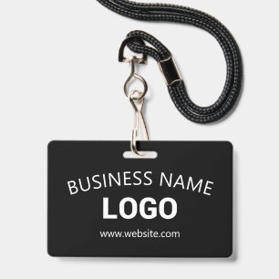 Editable Business Name, Website & Uploaded Logo ID Badge