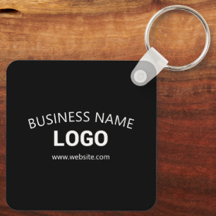 Editable Business Name, Website & Uploaded Logo Key Ring