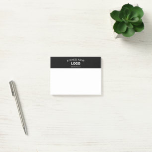 Editable Business Name, Website & Uploaded Logo Post-it Notes