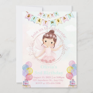 Editable Butterfly Birthday Invitation for Girls