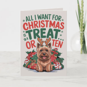 EDITABLE Cairn Terrier Funny Dog Christmas Card